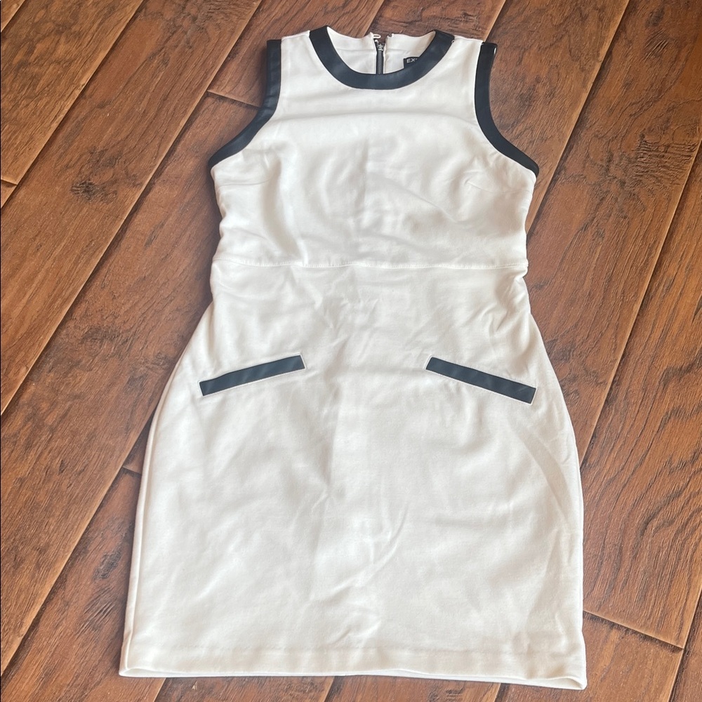 Express Ivory Dress with Black Accents